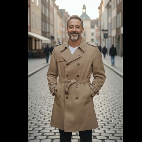 London Fog Maincoats - Men's Classic Trench Coat - Picture 1 of 8